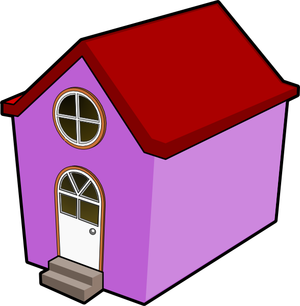 Bigredsmile A Little Purple House Clip Art - vector ...