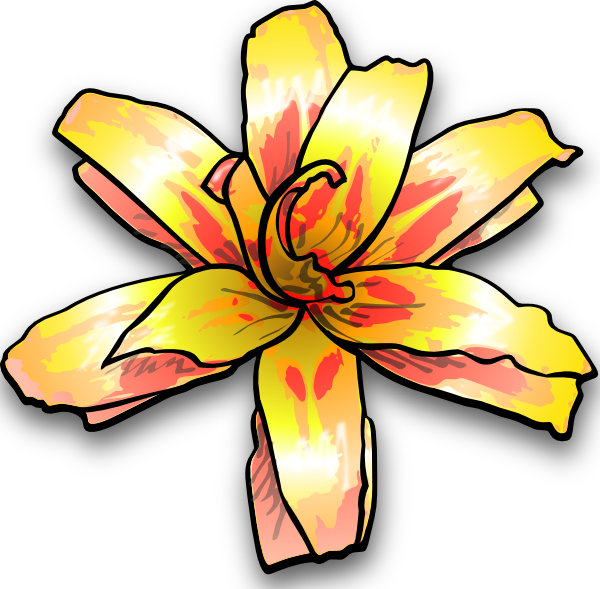 Yellow Flower Clip Art - vector clip art online ...