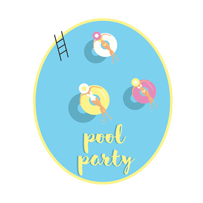 Pool Party Clip Art, Vector Images & Illustrations