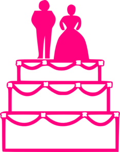 Pink Wedding Cake Clip Art - vector clip art online ...