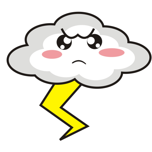 Thunder cloud raining gif clipart