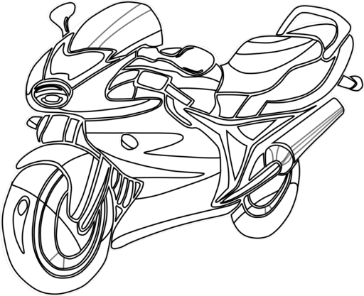 Motorcycle Line Drawing Clipart - Free to use Clip Art Resource