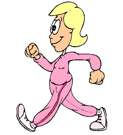 Woman walking to work clipart