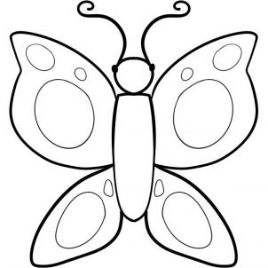 How to Draw a Butterfly For Kids, Step by Step, Animals For Kids ...