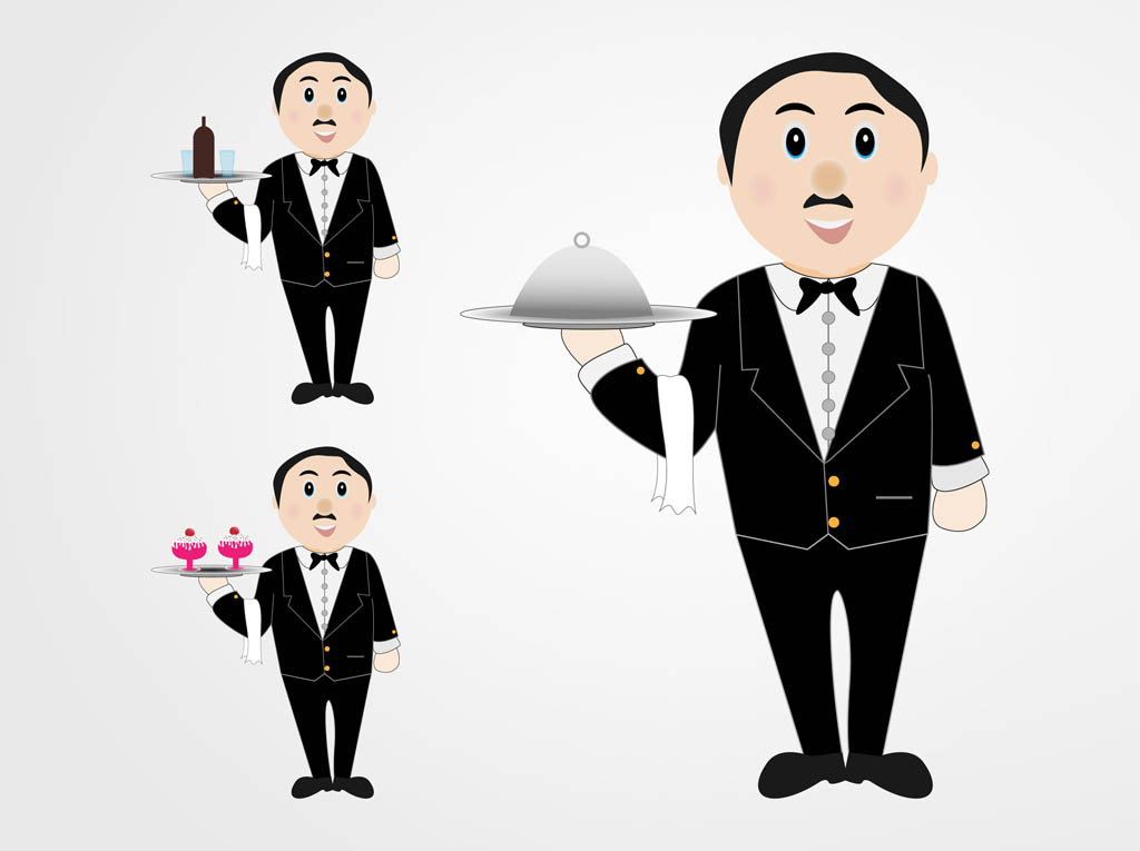 Waiters Vector Vector Art & Graphics | freevector.com