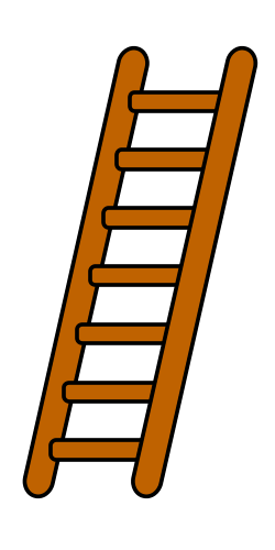 Drawing a cartoon ladder