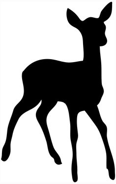 Baby deer silhouette clipart