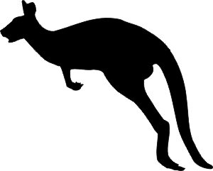 Kangaroo clipart silhouette