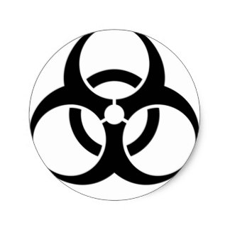 Black And White Biohazard Stickers | Zazzle