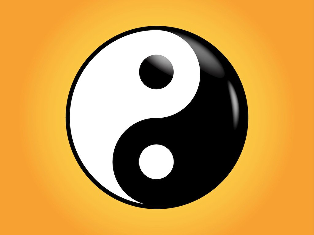 Shiny Yin Yang Vector Vector Art & Graphics | freevector.com