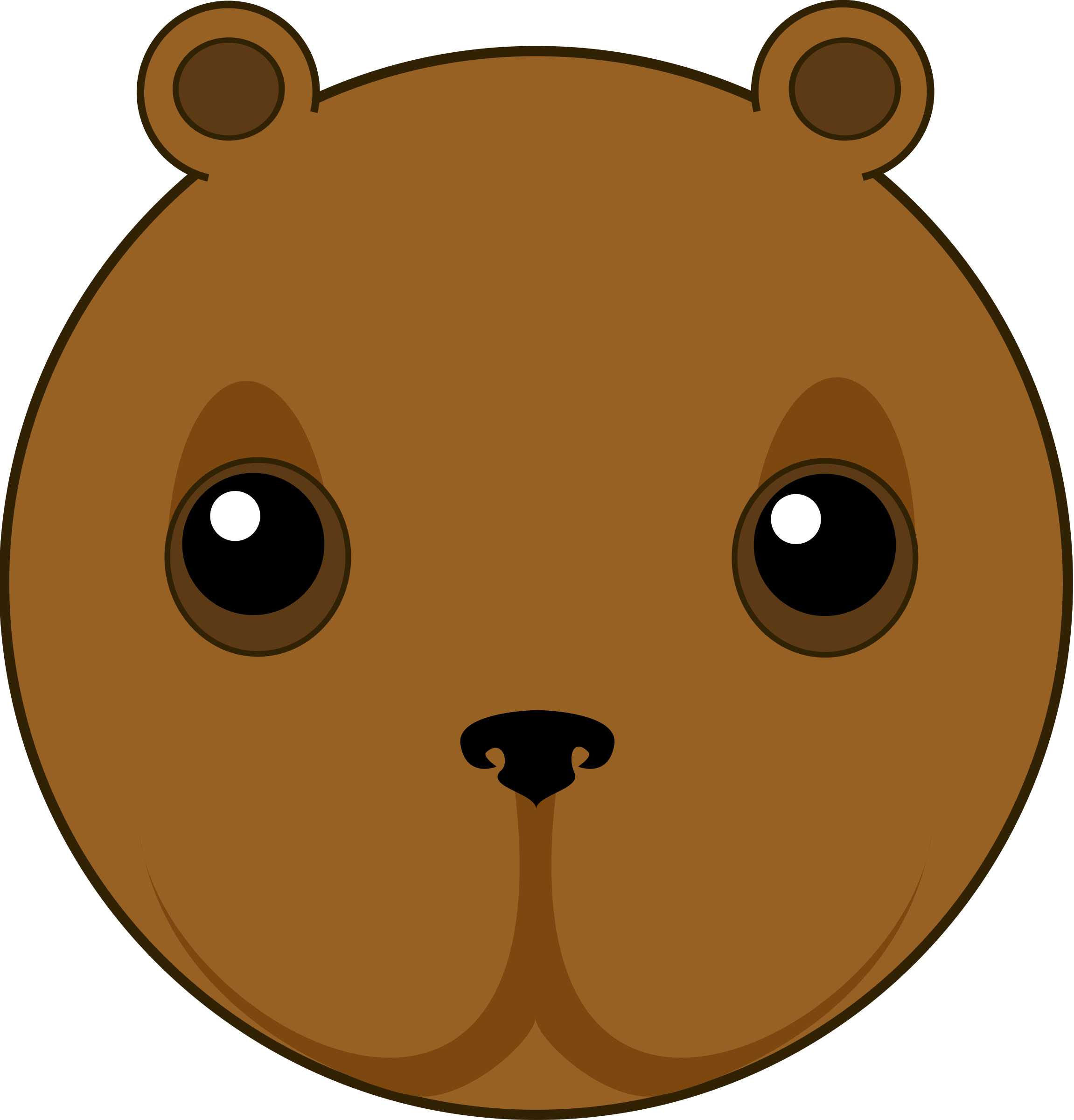 Clipart - cute bear head