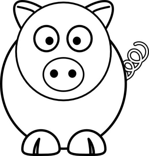 Pig Coloring Pages Pig Template Animal Templates Free Amp Premium ...
