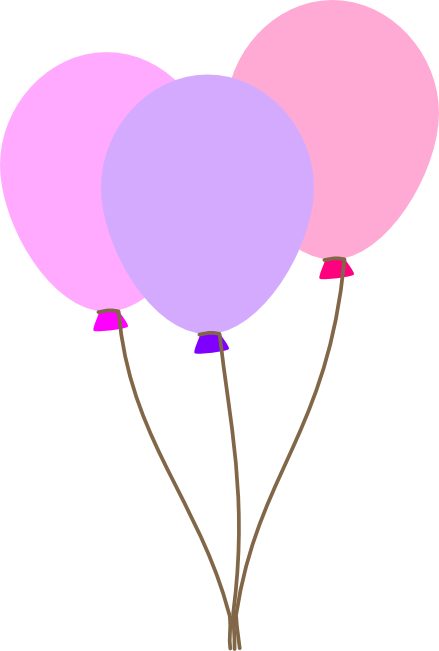 Pink balloons clip art