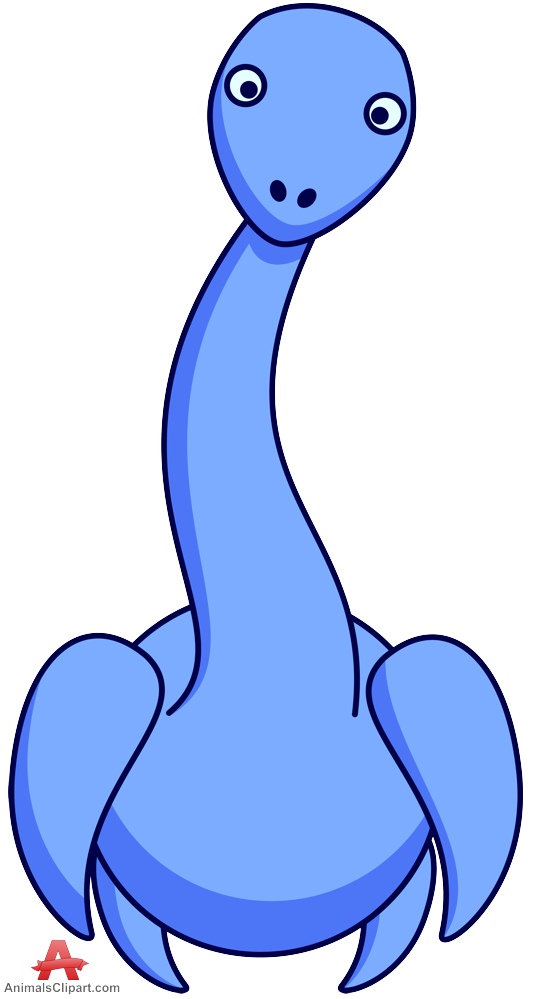 Plesiosaur Dinosaur Blue Cartoon Clipart | Free Clipart Design ...