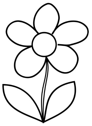 Outline images of flowers