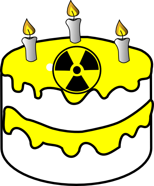 Yellow Radioactive Cake Clip Art - vector clip art ...