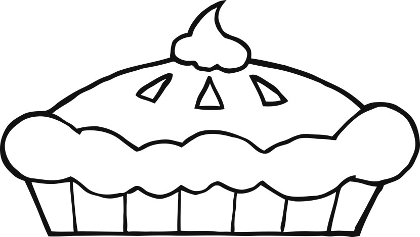 Apple pie clipart black and white