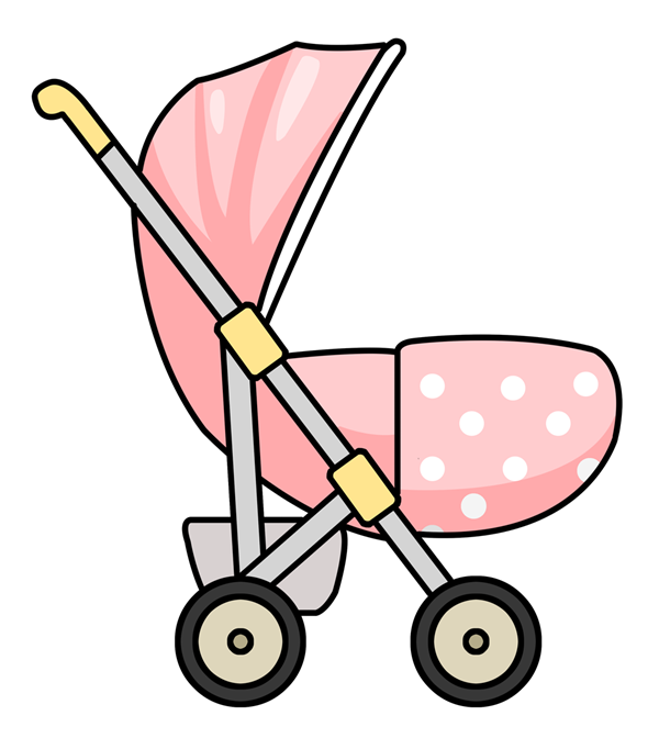 Cute pink stroller clipart - ClipartFox