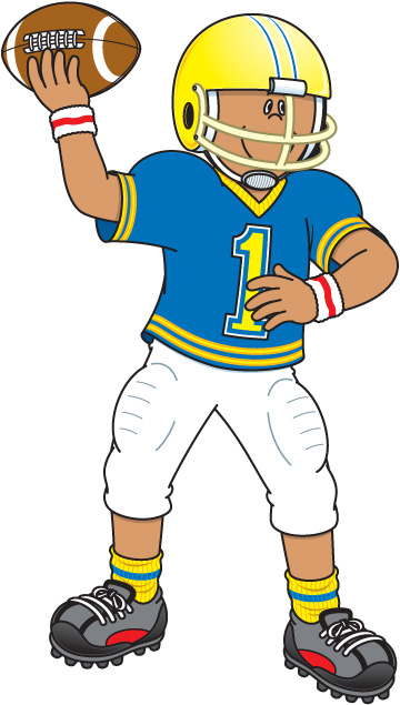 Cartoon football players clipart