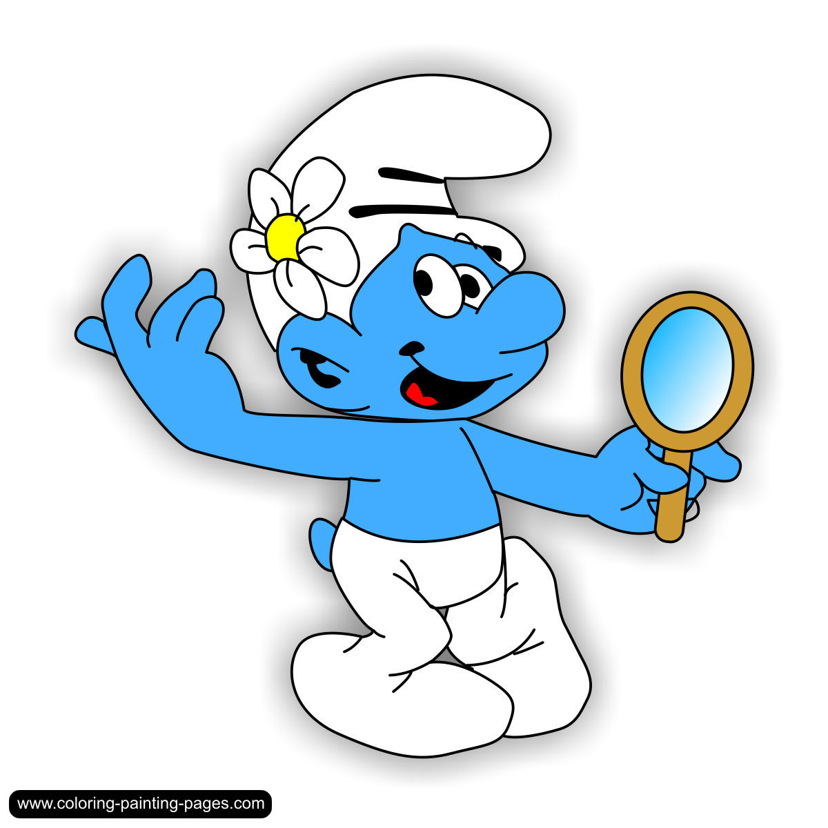 Vanity Smurf Clipart