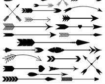 Tribal arrow clipart black and white - ClipartFox