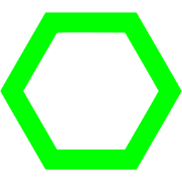 Lime hexagon outline icon - Free lime shape icons