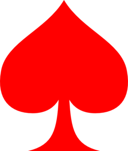 Red Spade Ace Clip Art - vector clip art online ...