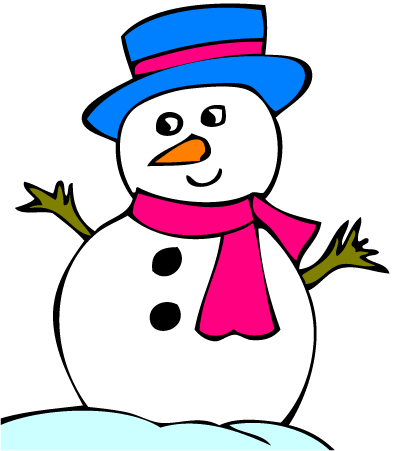 Frosty snowman head clipart outline