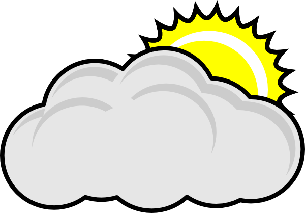 Partly Cloudy Clipart Black And White - Free ...