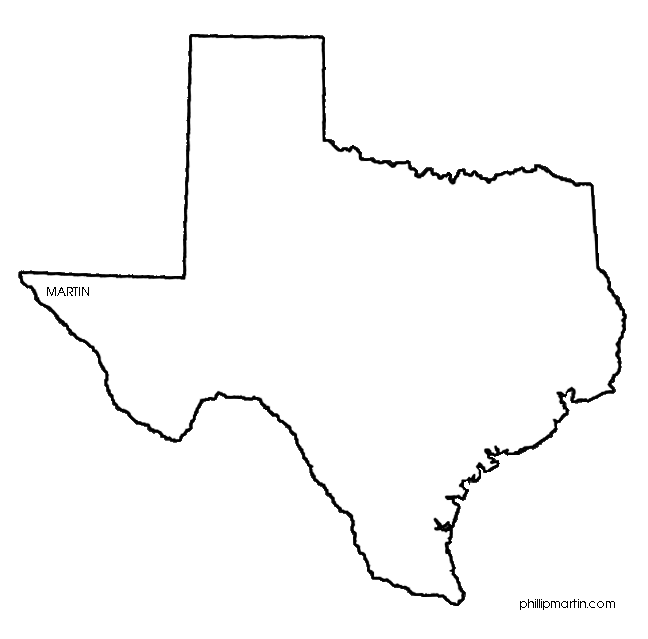 Map of texas clipart