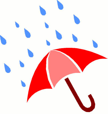 Umbrella And Rain Clipart