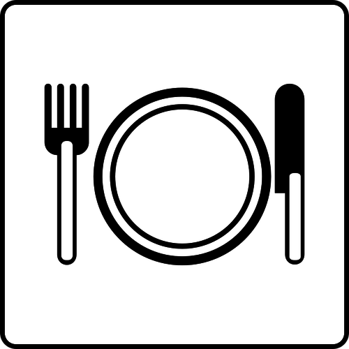 Hotel restaurant vector icon | Public domain vectors