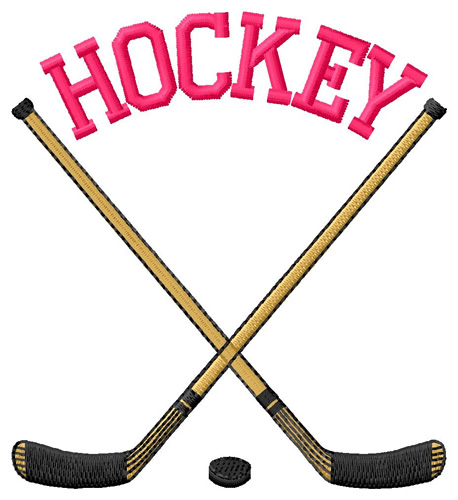 Crossed hockey sticks clipart