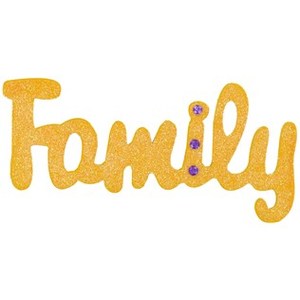 Plaid Family Glitter & Rhinestone Wood Word Shop Hobby Lobby ...