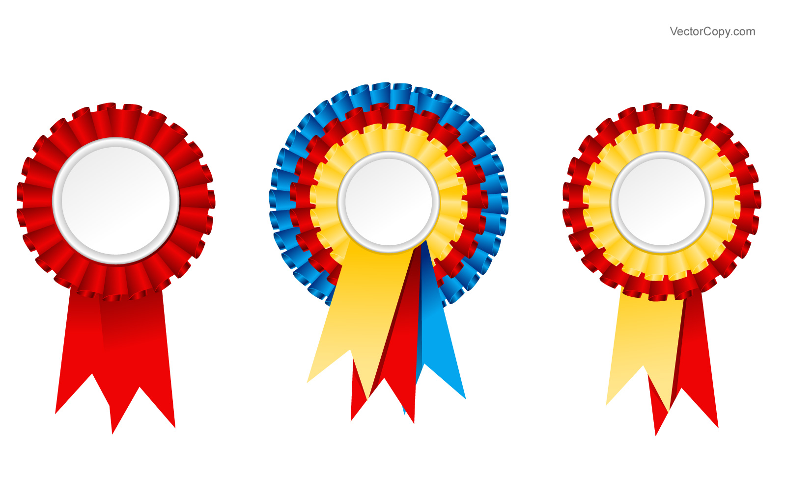 Rosettes and ribbons (awards) Free Vector Image #33 – VectorCopy