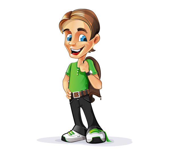 Cute Boy Vector Character - Vector Characters