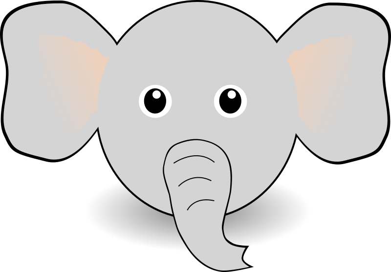 Clipart elephant face - ClipartFox