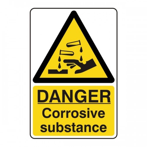 Danger Corrosive Substance Sign | Substance & Chemical Warning Signs