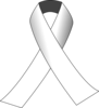 White Awareness Ribbon clip art - vector clip art online, royalty ...