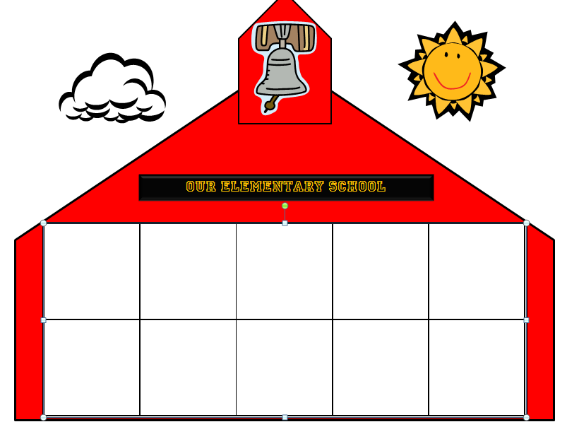 Clipart of blank school house