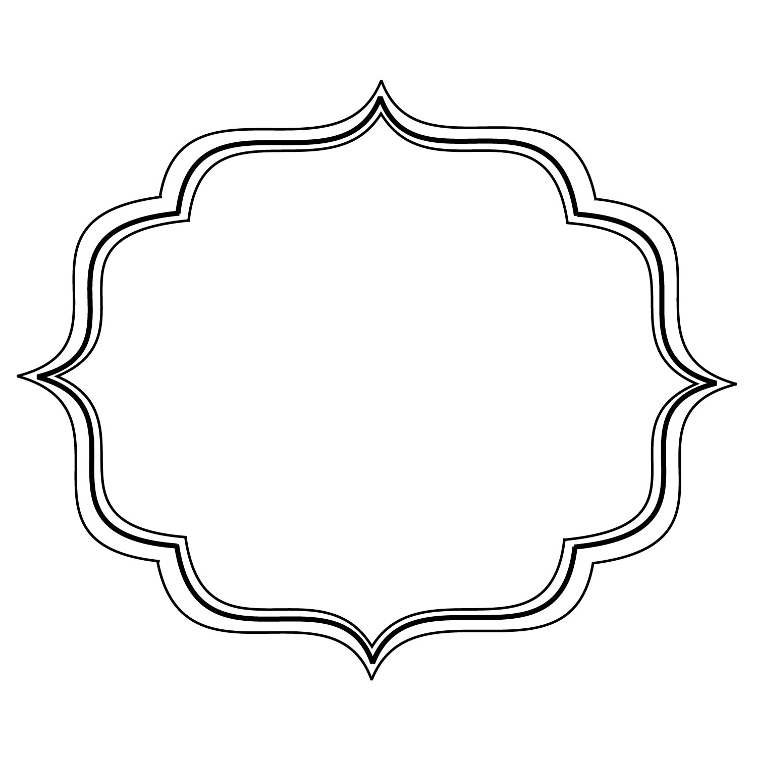 Fancy scroll house clipart black and white