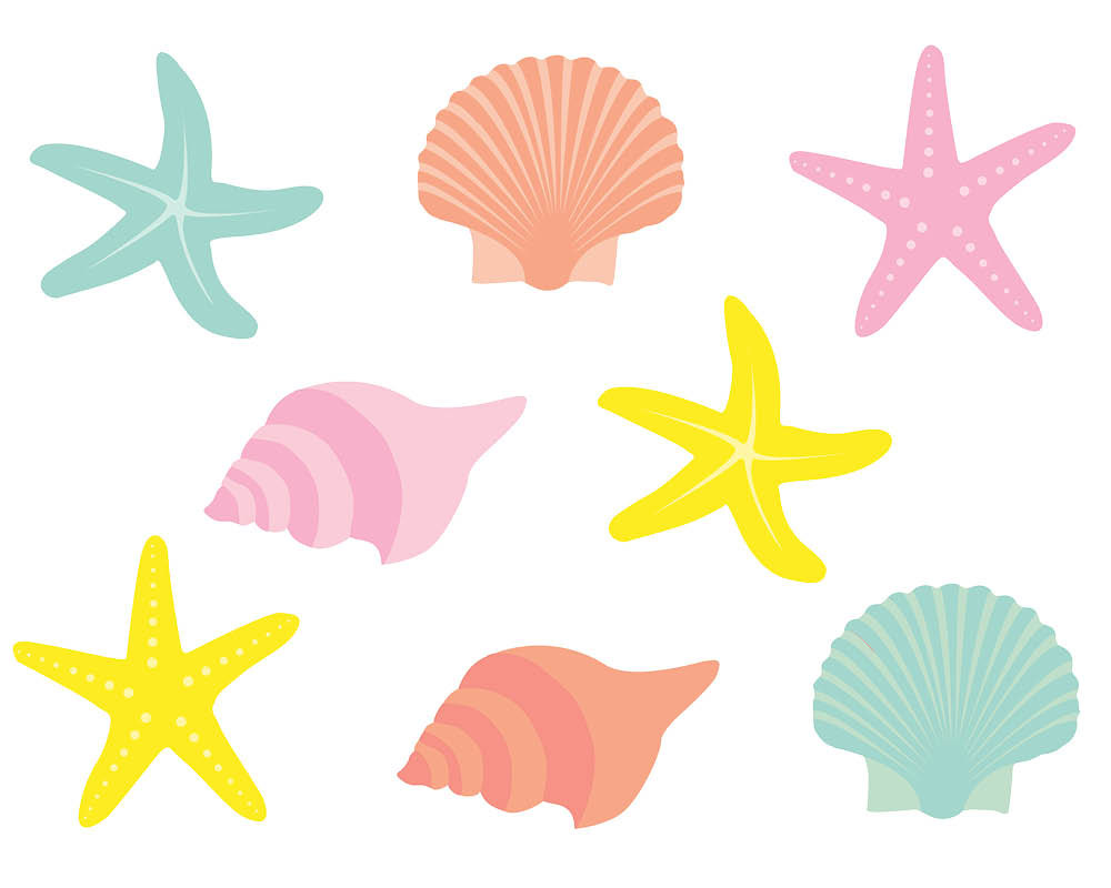 Beach Shells Clip Art – Clipart Free Download