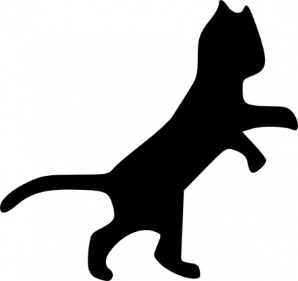 Jumping Cat Silhouette - ClipArt Best