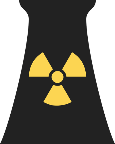 Nuclear power plant reactor symbol vector image | Public domain ...