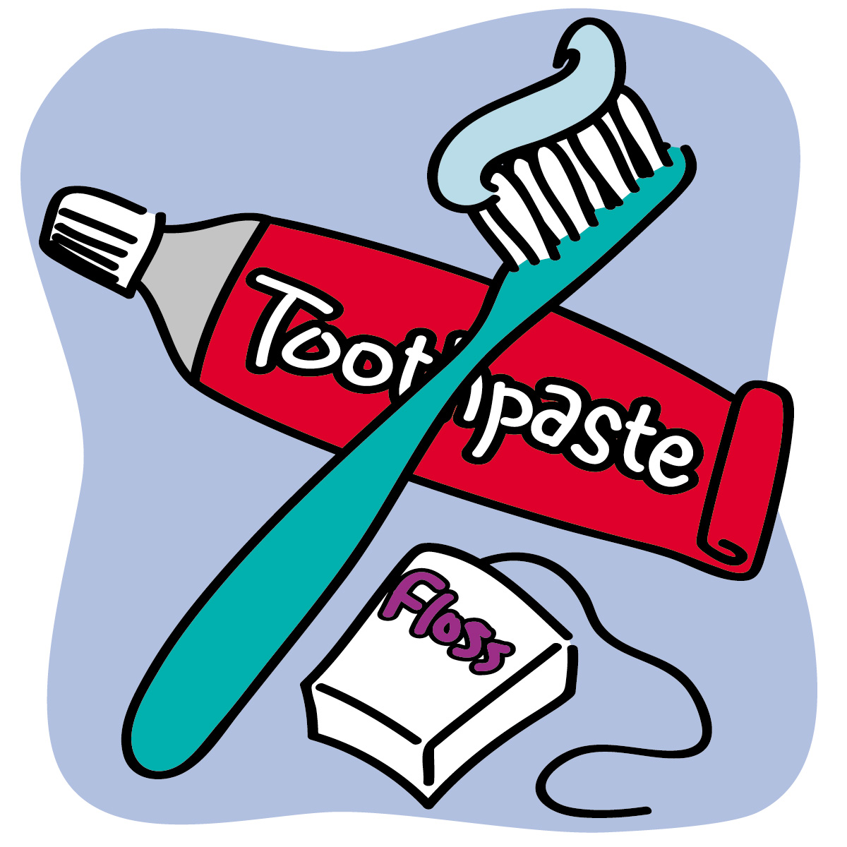 Free clipart toothbrush and toothpaste