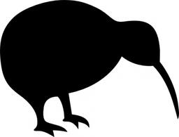 Kiwi bird clipart black and white