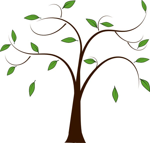 Clipart free of a bare tree for kids to color
