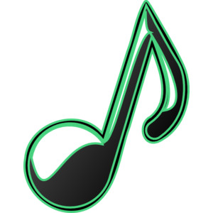 Green Bubble Music Note clip art - Polyvore