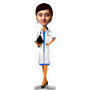 Personalized Nurse Caricature Photo Stand India