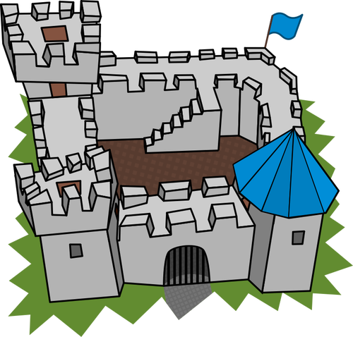 Cartoon castle vector clip art | Public domain vectors
